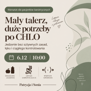 WARSZTATY + eBOOK- Mały talerz, duże potrzeby po CHLO | dietetyk + psycholog| 06.12 10:00